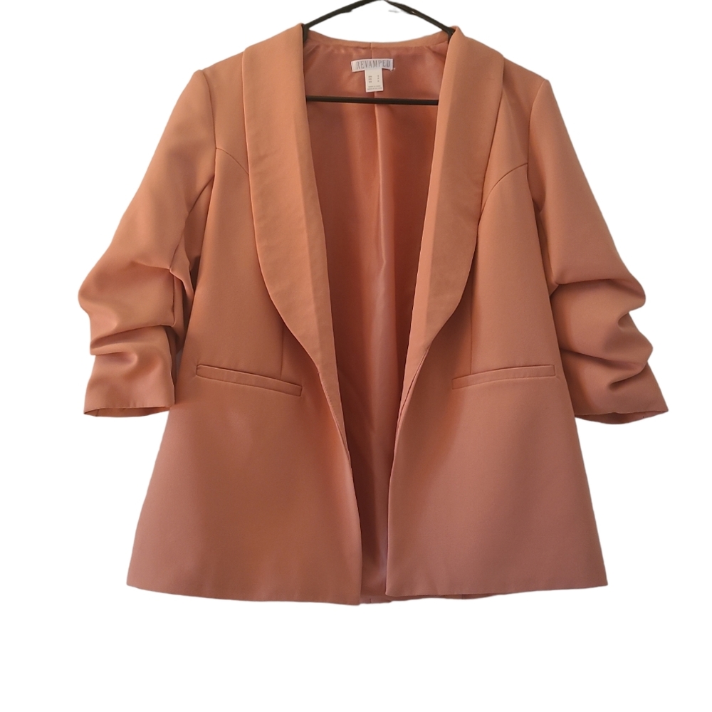 Peach/coral cream blazer